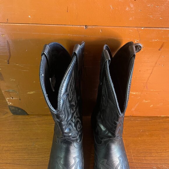 LAREDO Mens Size 9 EW Snip Toe Black Hawk Leather Western Rodeo Dress Boots 6860 - Picture 10 of 12